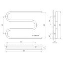 Полотенцесушитель водяной Laris Змеевик 32 РС3 700х500 1" (71207205) 96047