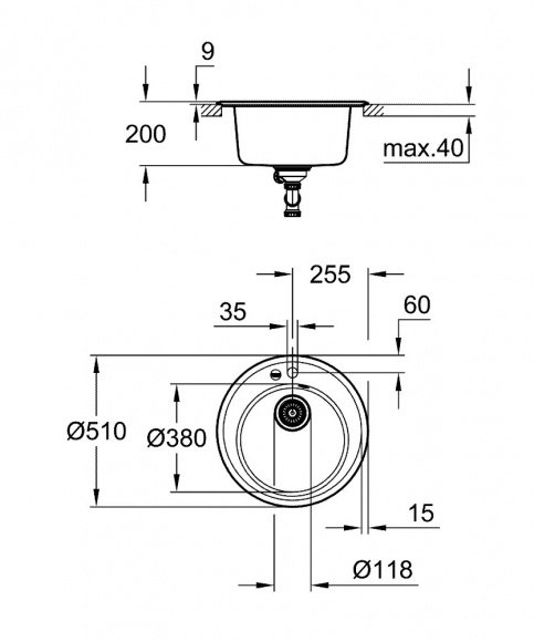 Кухонная мойка Grohe EX Sink K200 (31656AP0)