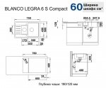 Кухонная мойка Blanco Legra 6 S Compact жасмин (521305) 2163