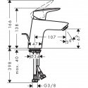 Смеситель для умывальника Hansgrohe Logis (71170000) 154079