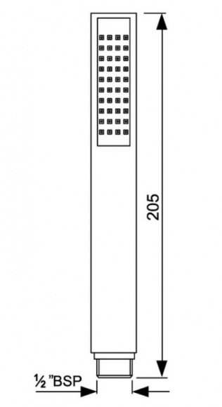Ручной душ Jaquar прямоугольная (HSH-CHR-35537)