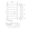 Полотенцесушитель электрический Laris Евромикс П7 450х700 подключение слева (73207096) 94591