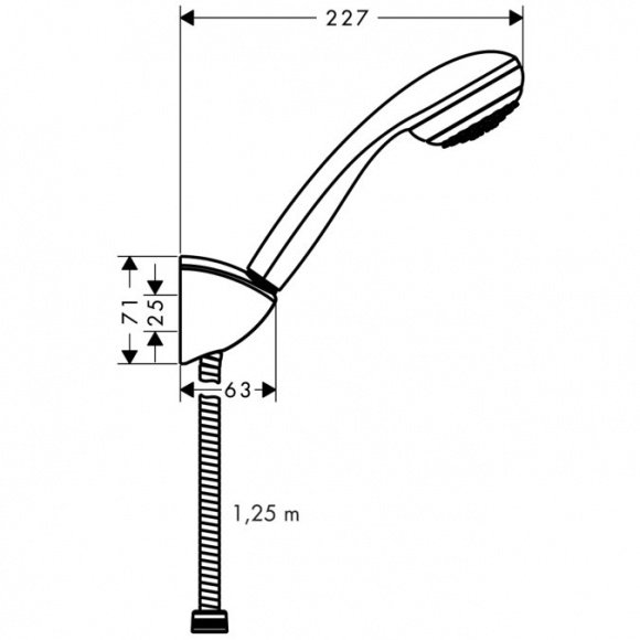 Душевой гарнитур Hansgrohe Crometta 85 1 jet/Porter C (27576000)