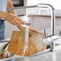 Смеситель кухонный Grohe Minta выдвижной излив матовый хром (30274DC0) 153657