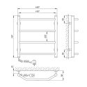 Полотенцесушитель электрический Laris Виктория П4 450х500 подключение слева (73207068) 94367