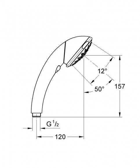 Ручной душ Grohe Movario 100 Five 5 режимов (28393000)