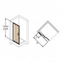 Душевые двери Huppe Classics 2 90 см H1900 распашная 3 секции (C20303.069.321) 174331