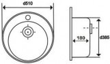 Кухонная мойка Lidz 510-D Satin 0,8 мм (LIDZ510DSAT) 188850