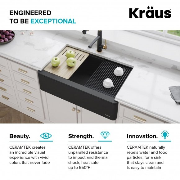 Кухонная мойка Kraus (KGF1-30Black)
