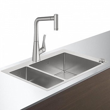 Кухонный комплект мойка со смесителем Hansgrohe C71-F655-04 (43210800) фото