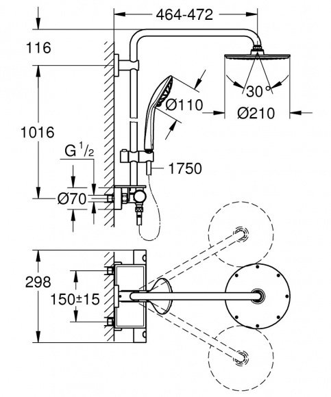 Душевая система Grohe Euphoria System 210 (26363000)