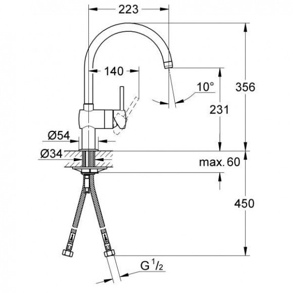 Смеситель кухонный Grohe Minta белый (32917LS0)