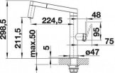 Смеситель кухонный Blanco Panera-S нержавеющая сталь (521547) 50358