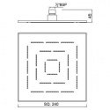 Верхний душ Jaquar Maze 240 мм квадратный (OHS-CHR-1629) 20587
