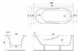 Ванна акриловая Cersanit Mito Red 150x70 + ножки (AZBR1000633595) 75804