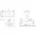 Ванна акриловая Villeroy&Boch Squaro Slim 180х80 прямоугольная + ножки (UBQ180SQS2V-01) 77060