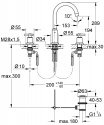 Смеситель для умывальника Grohe Atrio на 3 отверстия (20008000) 154918