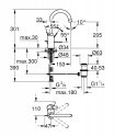 Смеситель для умывальника Grohe Eurosmart Cosmopolitan гидрозатвор (32830000) 154495