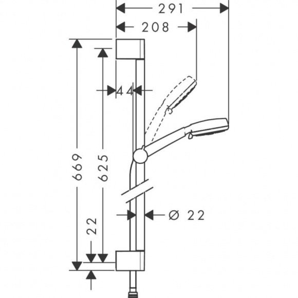 Душевой набор Hansgrohe Crometta 100 (26655400)