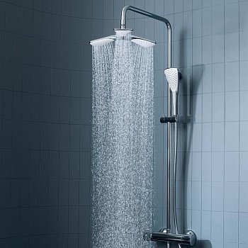 Душевая система Kludi Fizz Dual Shower System термостатическая, хром (670950500) фото