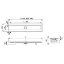 Душевой канал Tece Linus c решеткой Tile 800 мм с сифоном и ножками (15101080) 34024