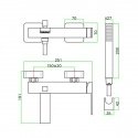 Смеситель для ванны Fiore KUBE (100CR8552) 139035