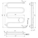 Полотенцесушитель электрический Laris Змеевик 25 РС5 600х800 подключение справа (73207043) 95944