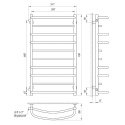 Полотенцесушитель водяной Laris Евромикс П10 500х900 мц 800 боковое подключение 1/2 (71207370) 94640