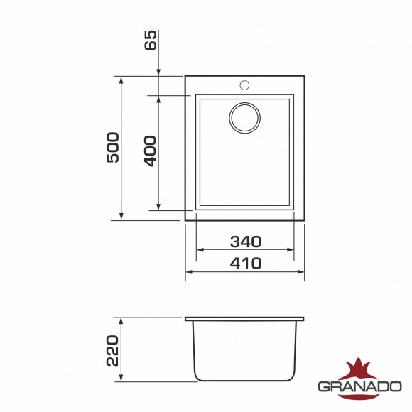 Кухонная мойка GRANADO CADIZ gris (2308)