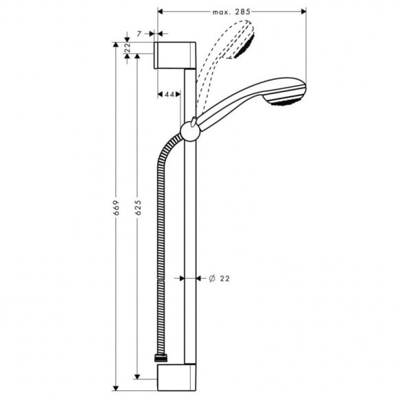 Душевой набор Hansgrohe Crometta 85 (27652000)