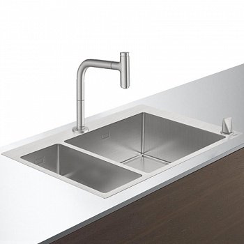 Кухонный комплект мойка со смесителем Hansgrohe C71-F655-09 (43206800) фото