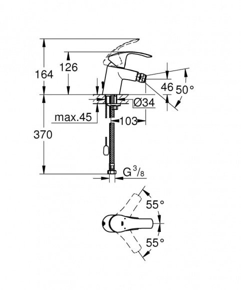 Смеситель для биде Grohe Eurosmart New (32927002)