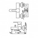 Смеситель для ванны Jaquar Fusion настенный (FUS-CHR-29119) 99460