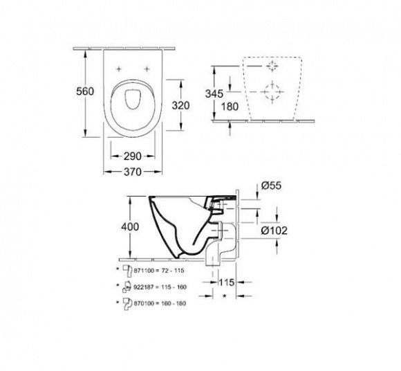 Унитаз напольный Villeroy&Boch Subway 2.0 DirectFlush (5602R001)