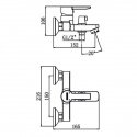 Смеситель для ванны Aqua Rodos AQUA 90771 хром (HC0000203) 121082