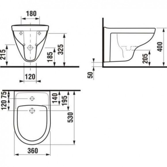 Биде подвесное Jika Lyra Plus (H8303810003021)