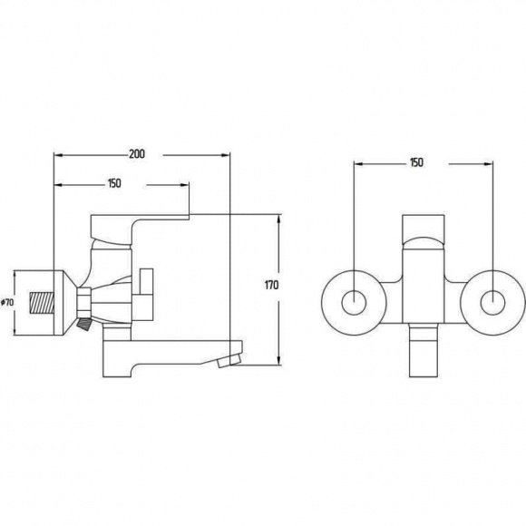 Смеситель для ванны Potato P3033  (POTP3033)