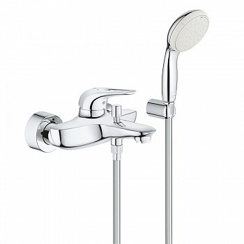 Смеситель для ванны Grohe Eurostyle с душевым набором (3359230A) фото