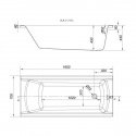 Ванна акриловая Cersanit Korat 160x70 прямоугольная (AZBR1000681571) 75837