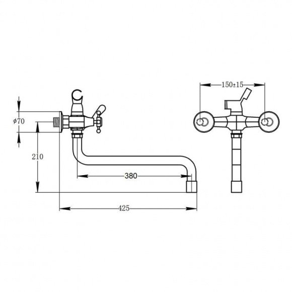 Смеситель для ванны Potato P2265  (POTP2265)