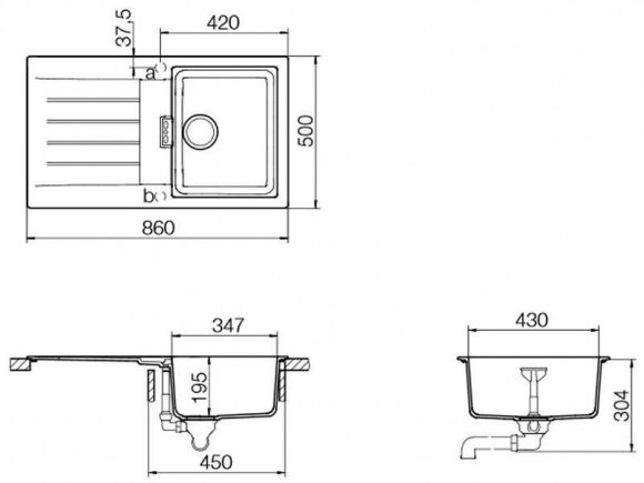 Кухонная мойка Schock PRIMUS D100 Onyx-10 (24044510)