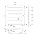 Полотенцесушитель электрический Laris Виктория П6 450х600 подключение слева (73207072) 94404
