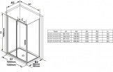 Душевые двери  Ravak Blix Slim BLSDP2-100 пол.алюминий transparent 179232