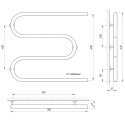 Полотенцесушитель водяной Laris Змеевик 32 РС3 700х600 1" (71207222) 96051