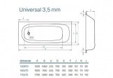 Ванна стальная Koller Pool Universal 150x70 прямоугольная (B50HAH00E+APMROS100) 76015