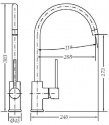 Смеситель кухонный Genebre Tau-401 (FRT65401) 51553