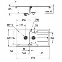 Кухонная мойка из нержавеющей стали Grohe K500 матовая (31572SD0) 101508