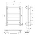 Полотенцесушитель водяной Laris Виктория П6 400х600 мц 500 боковое подключение (71207595) 94393