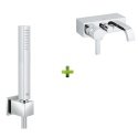 Смеситель для ванны Grohe Allure + Душевой гарнитур Grohe Eurocube 114840