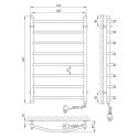Полотенцесушитель электрический Laris Классик П8 500х800 подключение справа (73207005) 95258